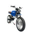 Right-side view of the PIEZO electric bike in blue.